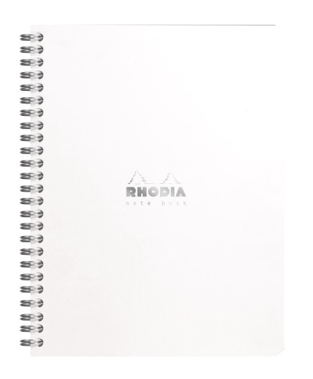 Rhodia Classic Wirebound Notebook - Medium - White - Squared